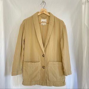 Madewell Lightspun Blazer Sand Color Size XS